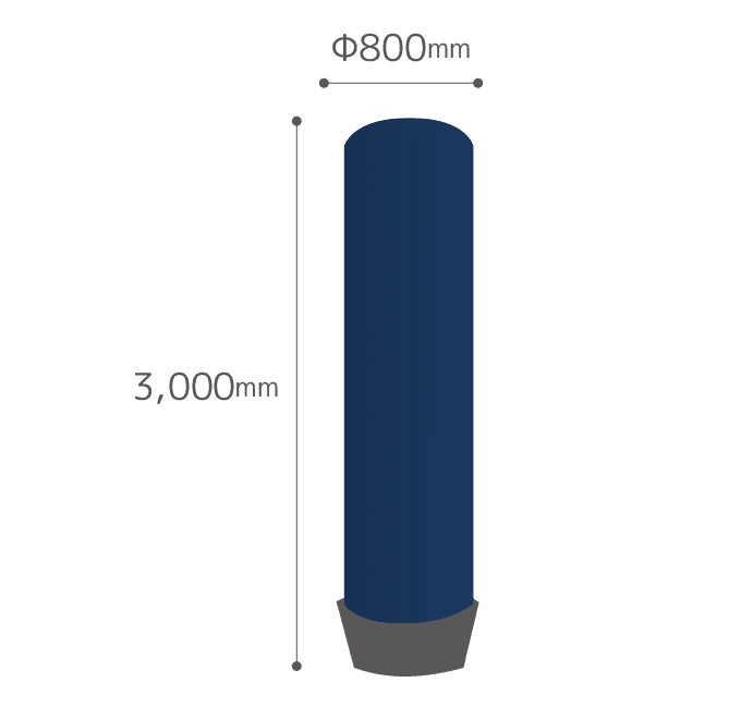【データ入稿】オリジナル3mエアー看板バルーンのみ作成 3,000mm×φ800mm
