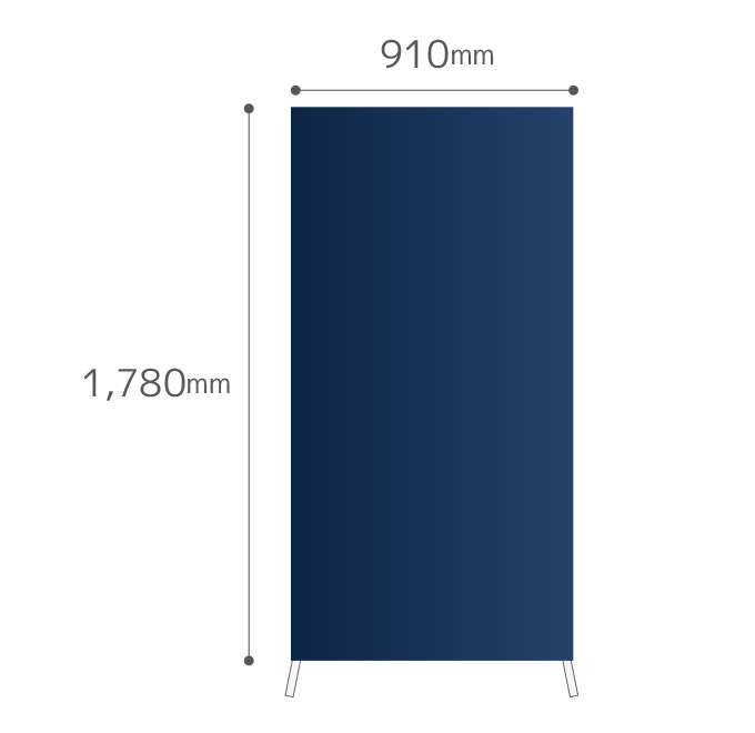 【データ入稿】オリジナル取り替え式布パーテーション （器具付）