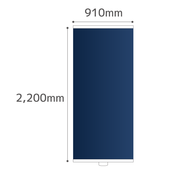 【データ入稿】パーフェクトロールスクリーンバナー850　シルバー（器具付）ターポリン