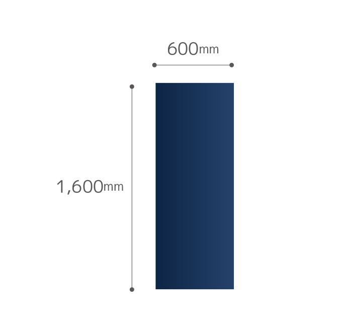 【データ入稿】オリジナルバナースタンドタイプＳ　600mm×1600mm（器具付）