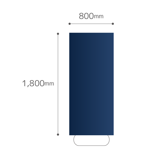 【データ制作】オリジナル屋内外兼用バナースタンドC80　800mm×1800mm　プリント生地のみ