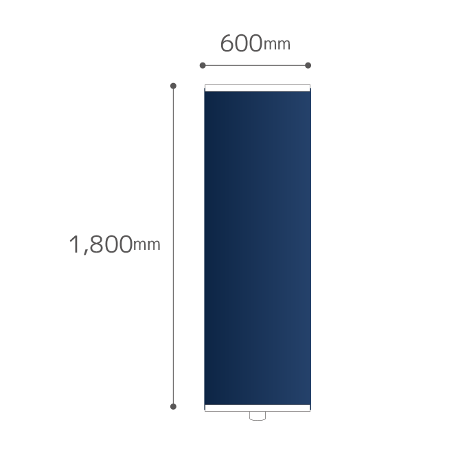 【データ入稿】オリジナルロールアップバナースタンドB60　600mm×1800mm（器具付）