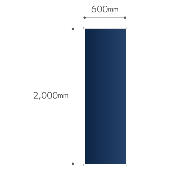 【データ制作】オリジナルＴバナースタンド　600mm×2000mm（器具付）