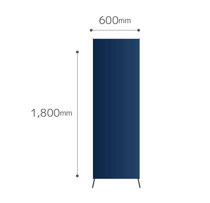 【データ入稿】オリジナルXバナースタンドS（600mm幅）　600mm×1800mm（器具付）